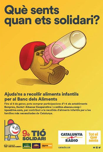 Catalunya Ràdio impulsa la 9a edició del Tió Solidari  amb el Banc dels Aliments