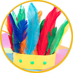 ¡Para Carnaval ven a hacer tu corona de indio!